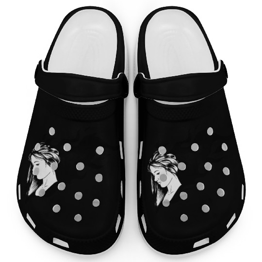 sad girl Clogs