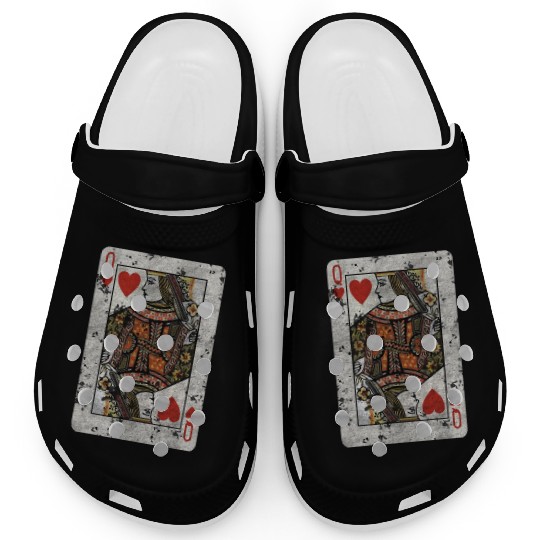 Queen of Hearts playing card Clogs