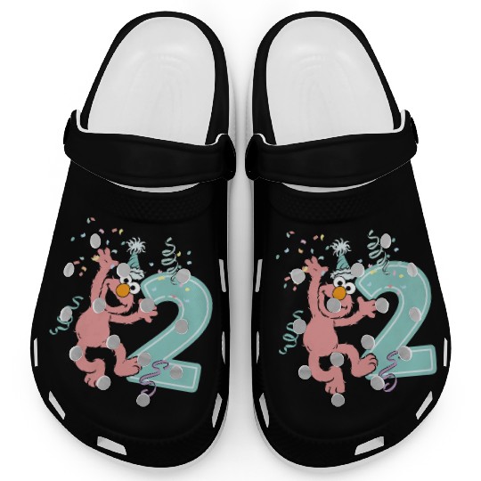 Sesame Street Birthday Design With Elmo Two Years Clogs