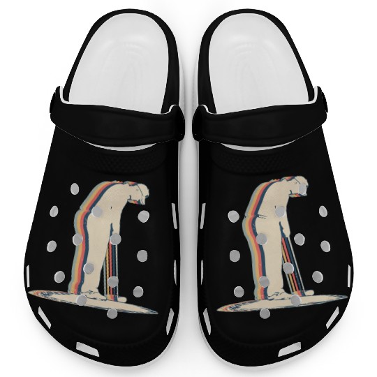 Mini Golf Golfer Golfing Miniature Golf Retro Clogs