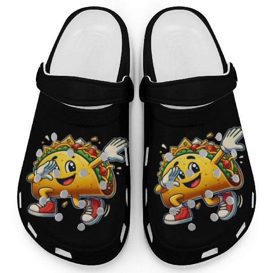 Dabbing Taco Cinco de Mayo Mexican Food Clogs