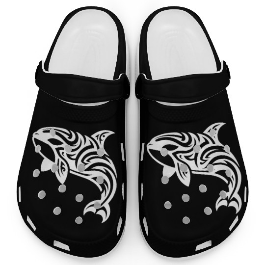 Eleganter Orca T Tattoo Style Clogs