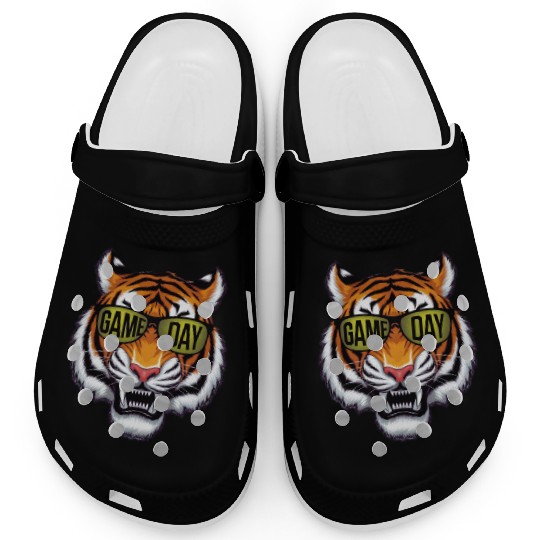 Tiger Jungle Game Day Tiger Lover Jungle Spor Clogs