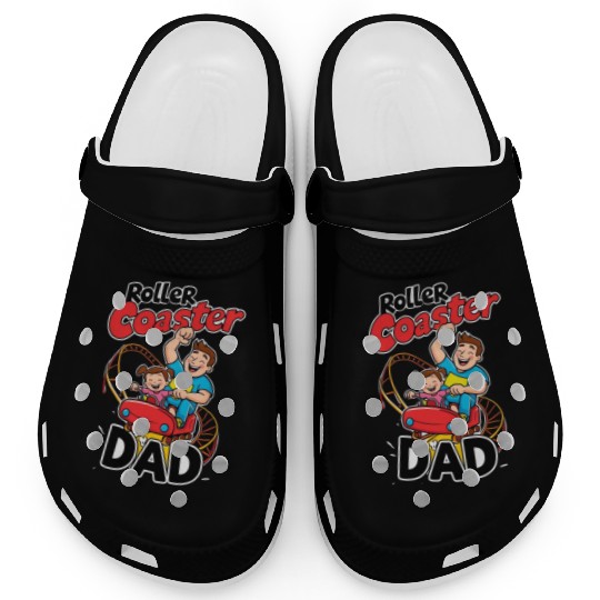 Roller Coaster Dad - Thrilling Family Fun Clogs