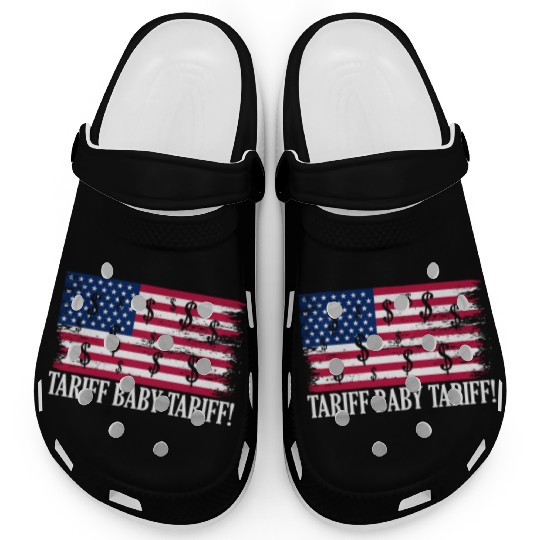 Tariff Baby Tariff American Flag Trump Tariff Clogs