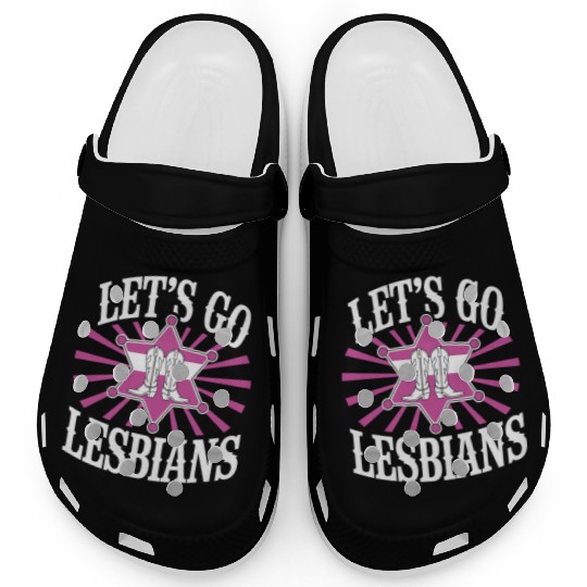 Let’s Go Lesbians Subtle Lesbian Pride Clogs