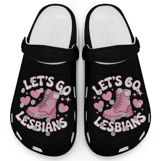 Let’s Go Lesbians Subtle Lesbian Pride Clogs