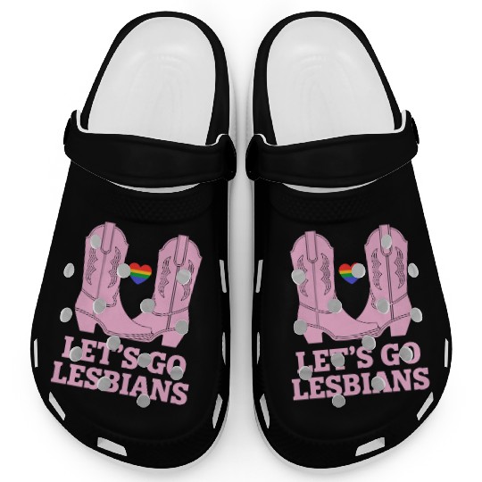 Let’s Go Lesbians Subtle Lesbian Pride Clogs