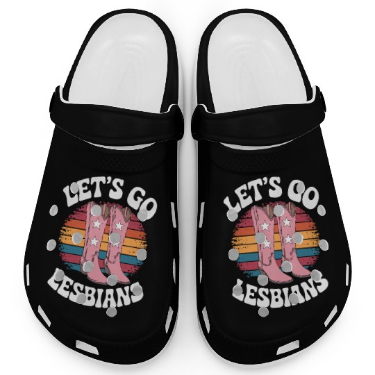Let’s Go Lesbians Subtle Lesbian Pride Clogs