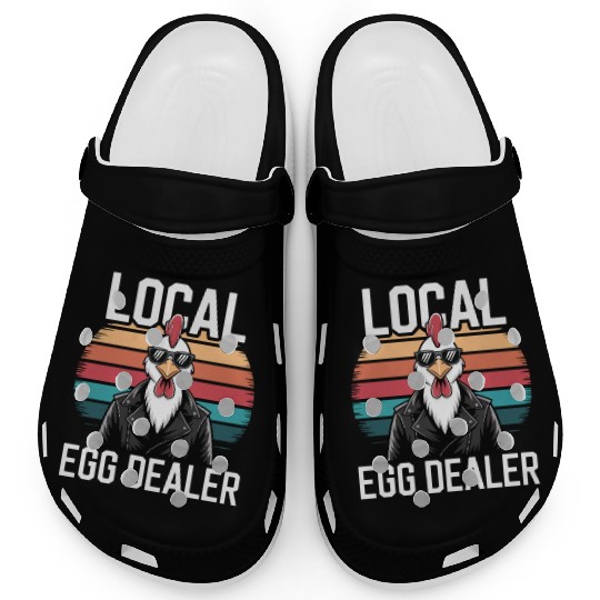 Local Egg Dealer Easter Sunday Retro Chicken Clogs