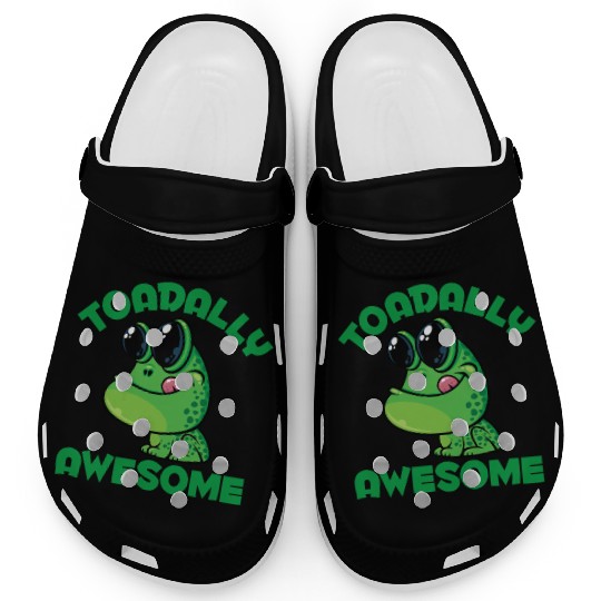 Toadally Awesome Happy Cartoon Toad Clogs