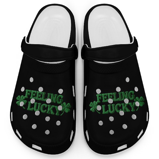 Feeling Lucky Shamrocks Clover Clogs