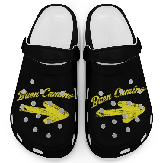 Way of St. James buen camino yellow arrow Clogs