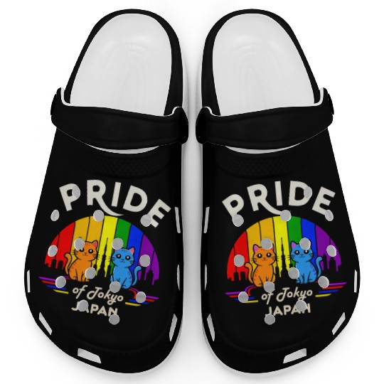 Pride of Tokyo City Japan Rainbow Flag Clogs