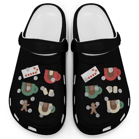 Cute Retro Hot Cocoa Christmas Mug Design Clogs