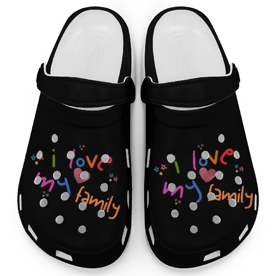 i love my family Clogs