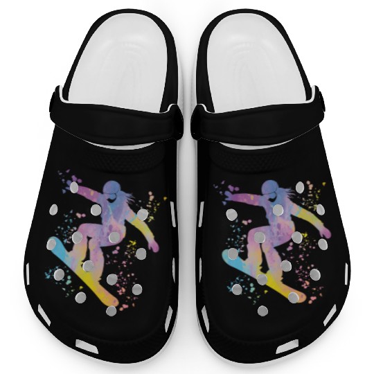 Snowboarder Snowboard Snowboarding Clogs