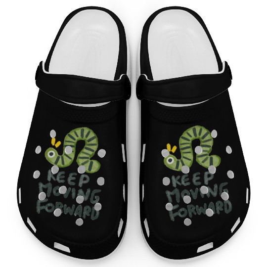 Keep Moving Forwards | Cute Green Bug Clogs