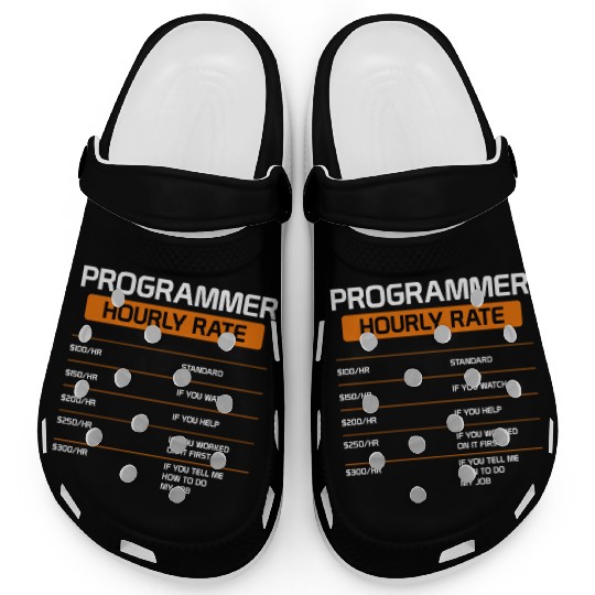 Programmer Hourly Rate Funny Computer Science Clogs