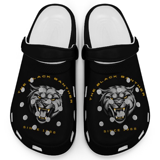 Fierce Black Panther Clogs – Bold,Wild & Stylish