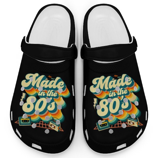 made in the 80s retro groovy Clogs