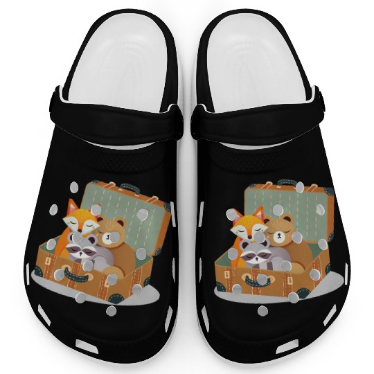 Animal Friends in a Suitcase-for Children's Hearts Clogs