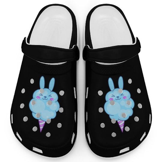 Cute Cotton Candy Bunny Clogs
