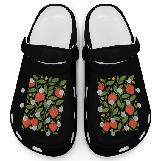 Strawberry Garden Pattern Clogs