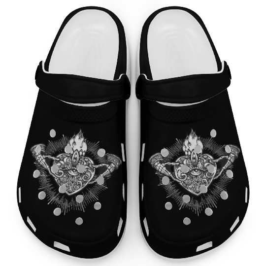 Sacred Heart Claddagh Symbol - White Clogs