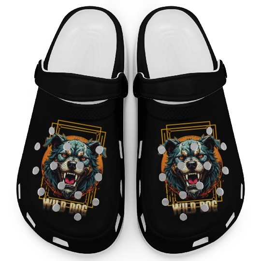 Wild Dog Clogs – Fierce Beast Graphic Clogs for Street