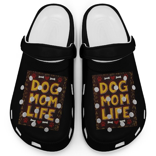 Dog Mom Tribe - Paws & Prosecco Squad" Collection Clogs