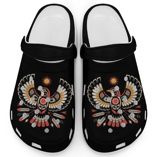 Sparrow Indigenous Indian Tribal Art Native Clogs
