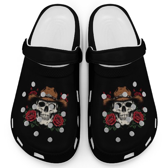 Cowgirl Spirit: Skull & Roses Clogs