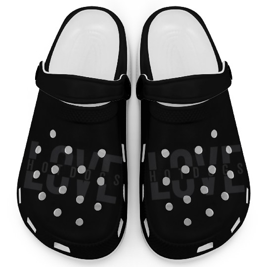 Love Hotdogs Fast Food Statement Clogs