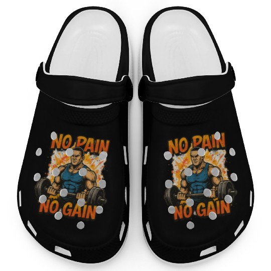 No Pain No Gain – Graffiti Gym Power Clogs