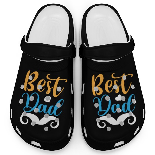 Best Dad Bold Typography Clogs