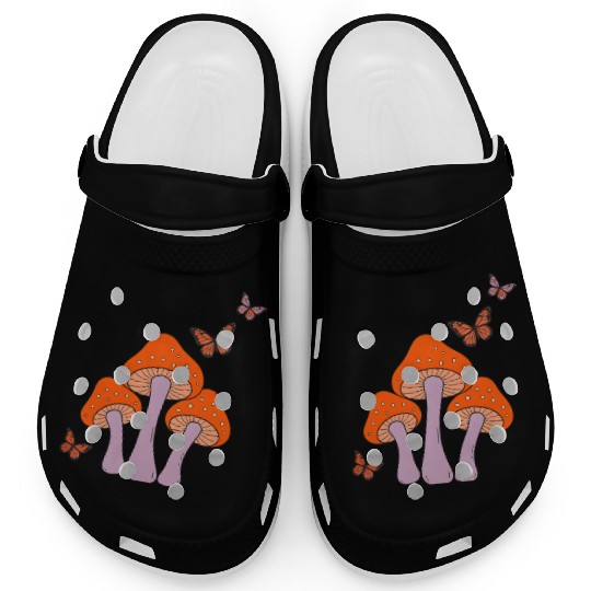 Enchanted Mushrooms & Butterflies Art Clogs