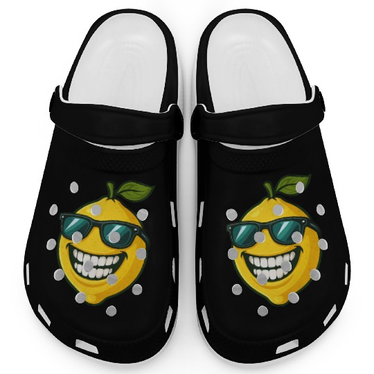 Cool lemon sunglasses summer fruit smile Clogs