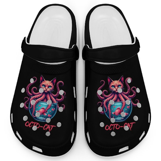 Octo-Cat Creepy Cute Hybrid Monster Design Clogs