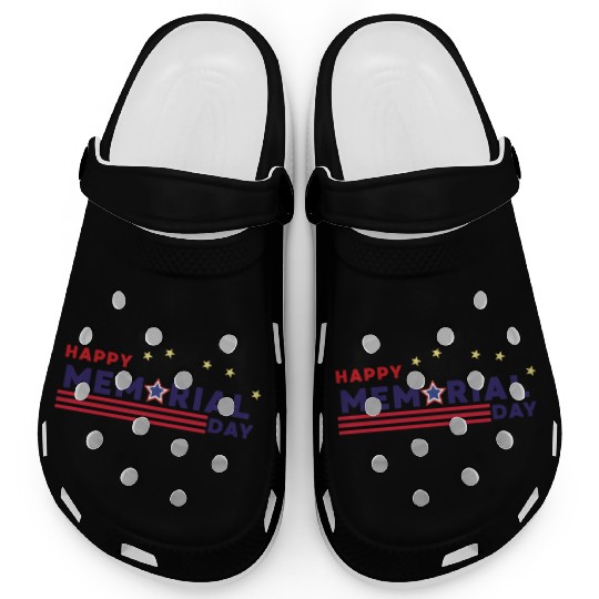 Happy Memorial Day – USA Star & Stripes Design Clogs