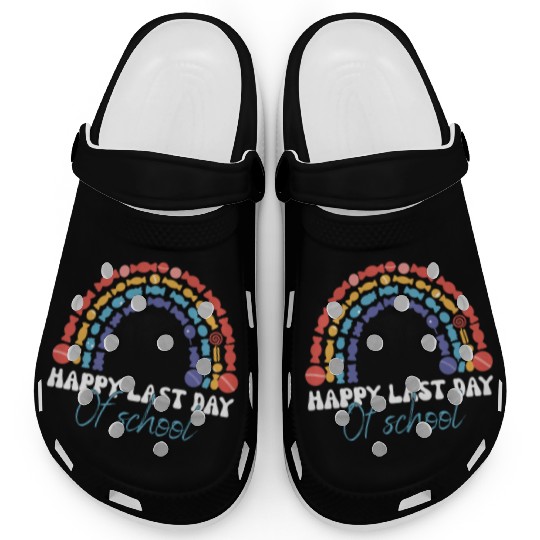 Happy Last Day Of School Teacher Women friend Clogs