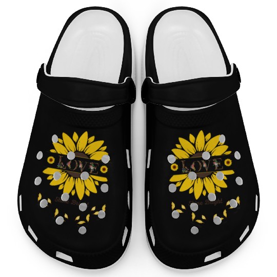 LOVE Sunflower Shine Bright Clogs