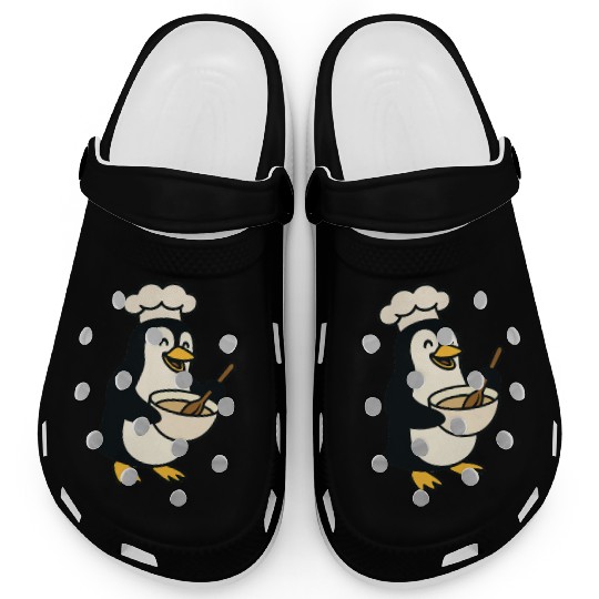 Adorable Cooking Penguin Chef Clogs