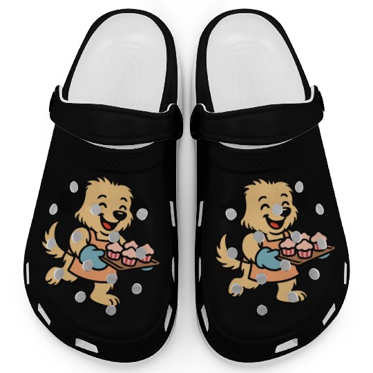 Cute Baking Dog with Cupcakes – Kids Gift Idea Clogs