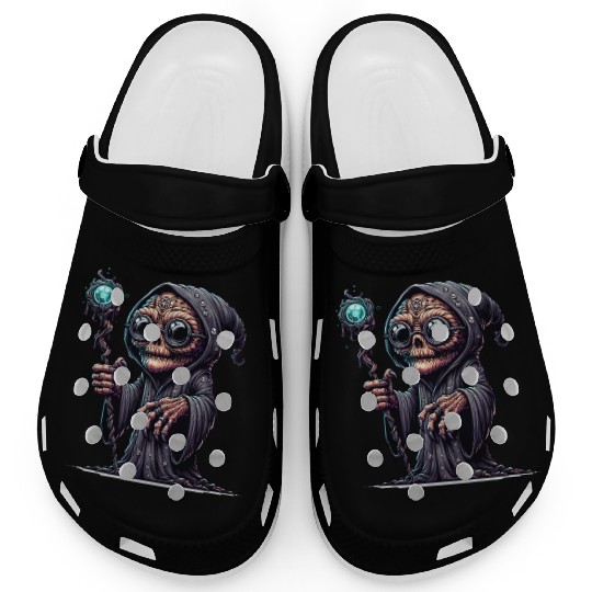 Cosmic Skull Wizard – Creepy Arcane Sorcerer Clogs
