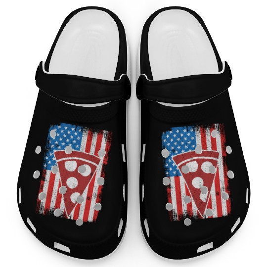 4th Of July US Pizza Clogs