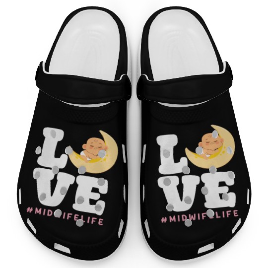 Love #MidwifeLife Baby Moon Midwife Clogs