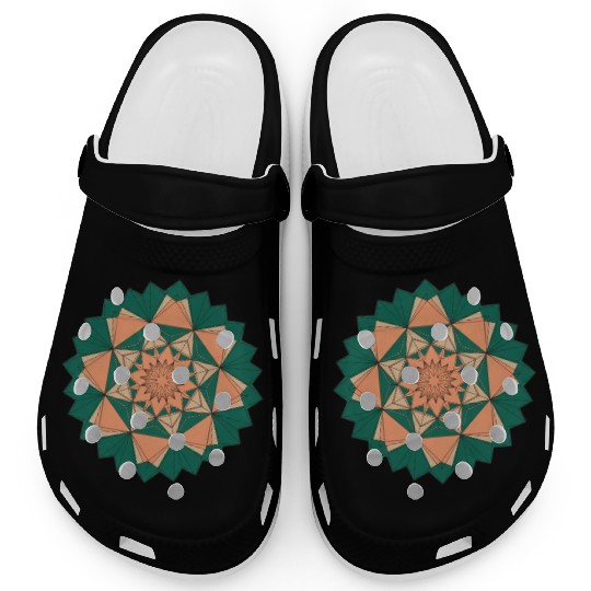Abstract Starburst Mandala Clogs
