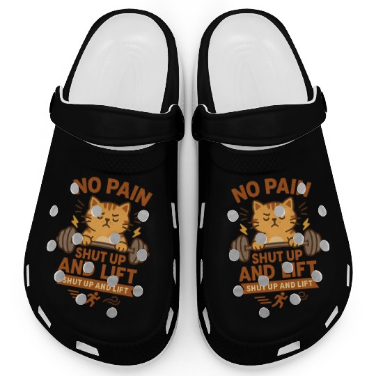 Grumpy Gym Cat – No Pain Shut Up and Lift Clogs