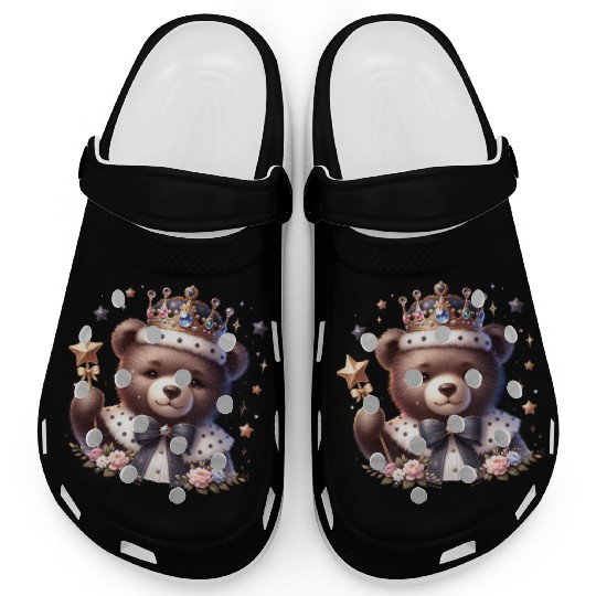 Royal Teddy Bear Magic – Crowned Cutie with Sparkl Clogs
